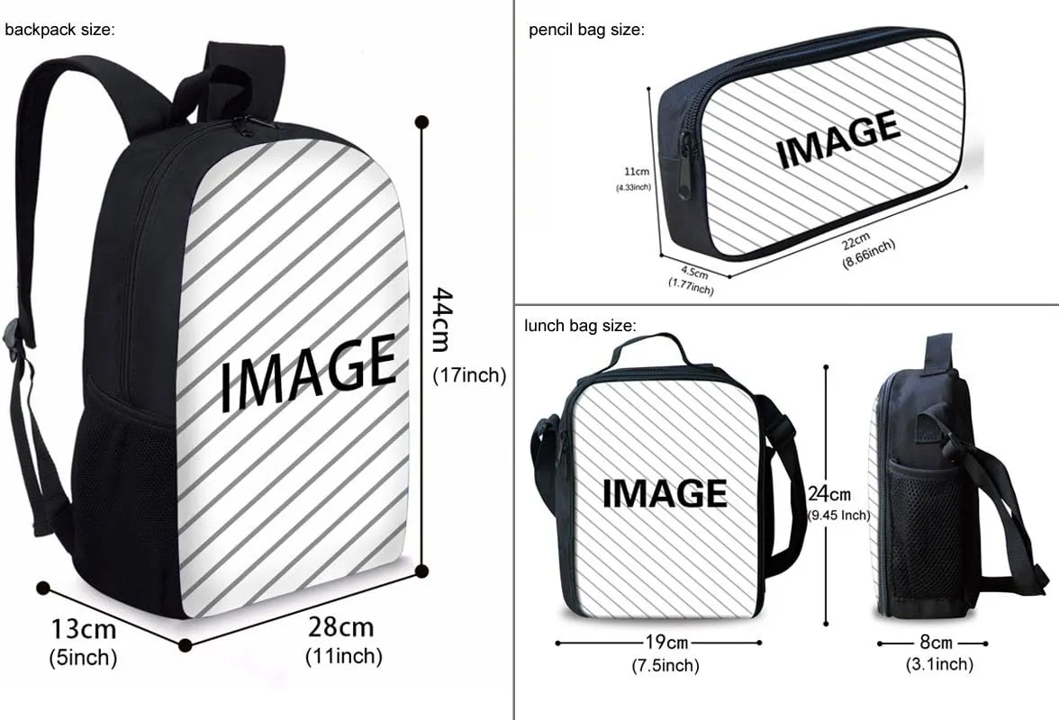 UNICEU Galaxy Basketball Kids School Backpack with Lunch Box Pencil Case 3 in 1 Bookbag Back to School Supplies