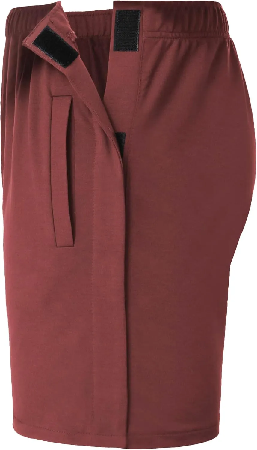 Unisex Hip Knee Surgery Recovery Shorts Men Tear Away Short Pant Breakaway Velcro Snap Shorts Adaptive Clothing Women