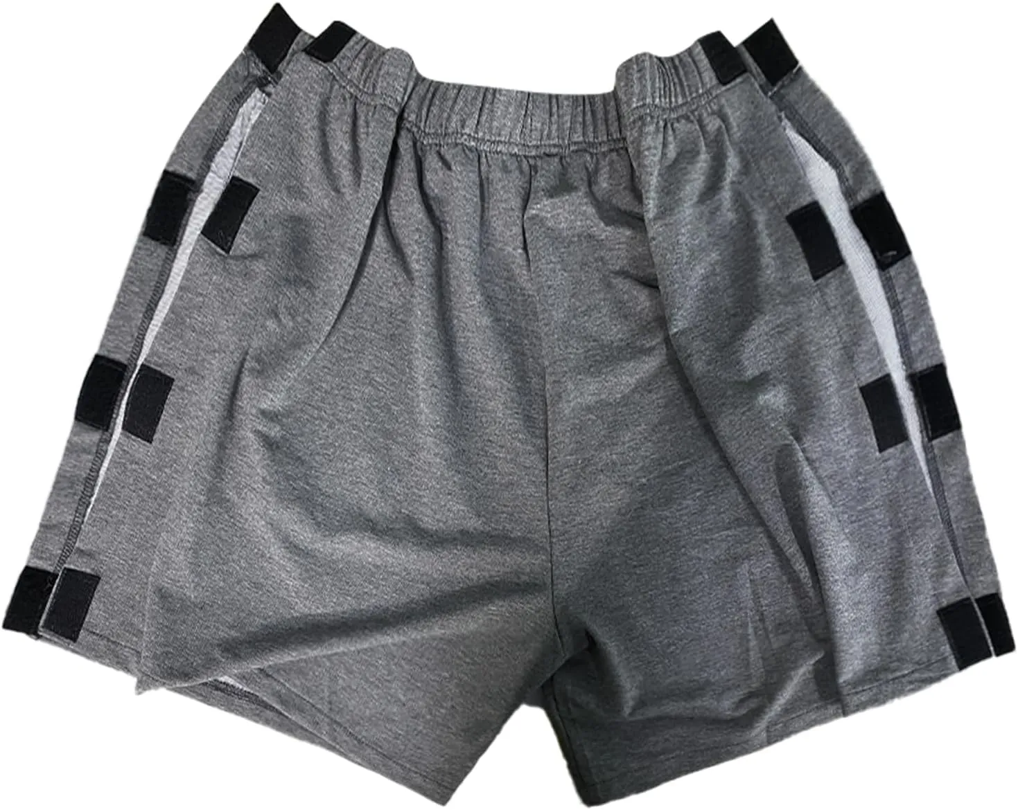 Unisex Hip Knee Surgery Recovery Shorts Men Tear Away Short Pant Breakaway Velcro Snap Shorts Adaptive Clothing Women