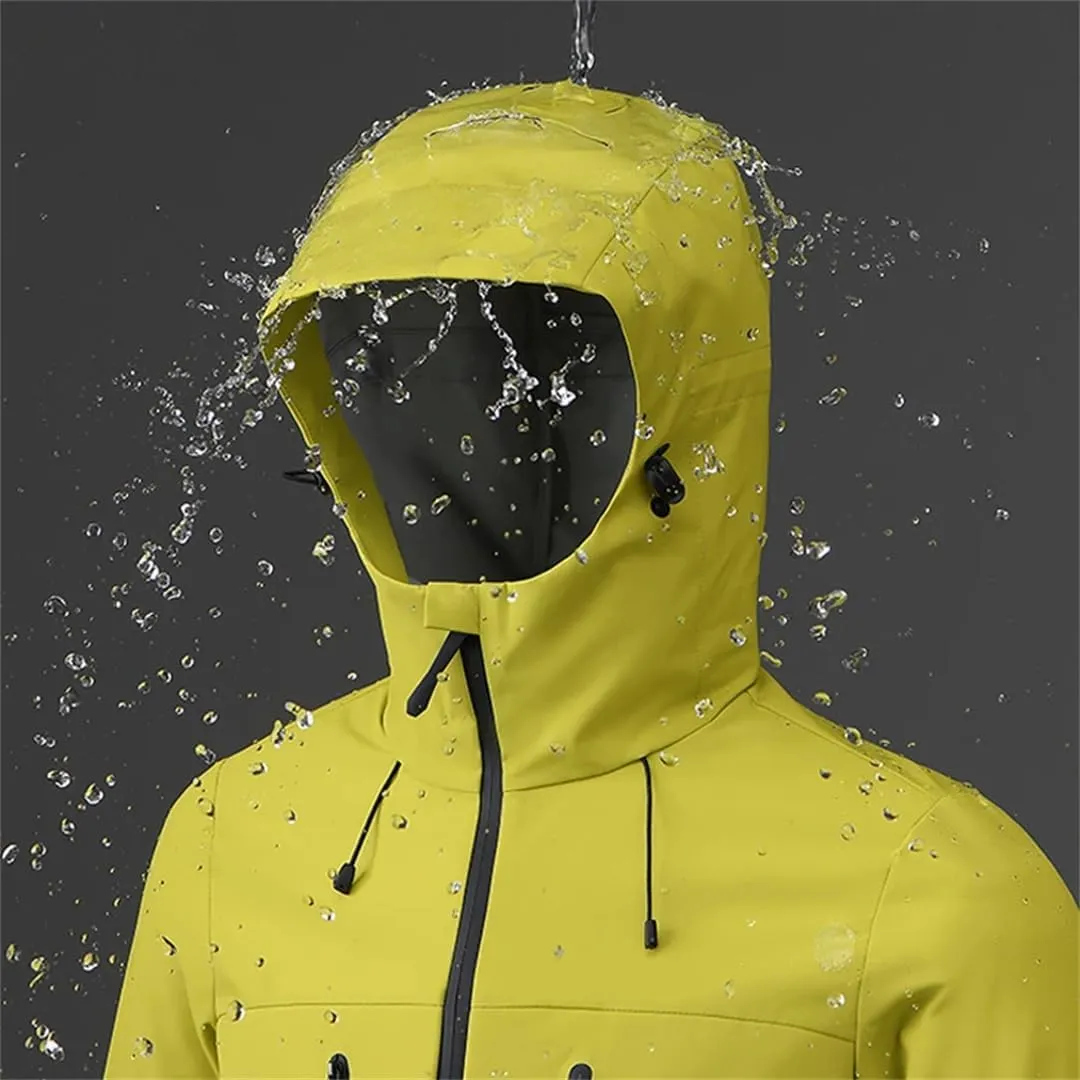 Unisex Outdoor Hiking Camping Trekking Windbreaker Sporty Rain Coat Hooded Climbing Waterproof Jacket