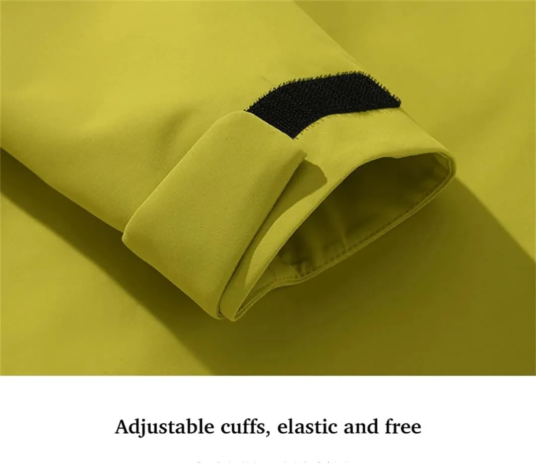 Unisex Outdoor Hiking Camping Trekking Windbreaker Sporty Rain Coat Hooded Climbing Waterproof Jacket