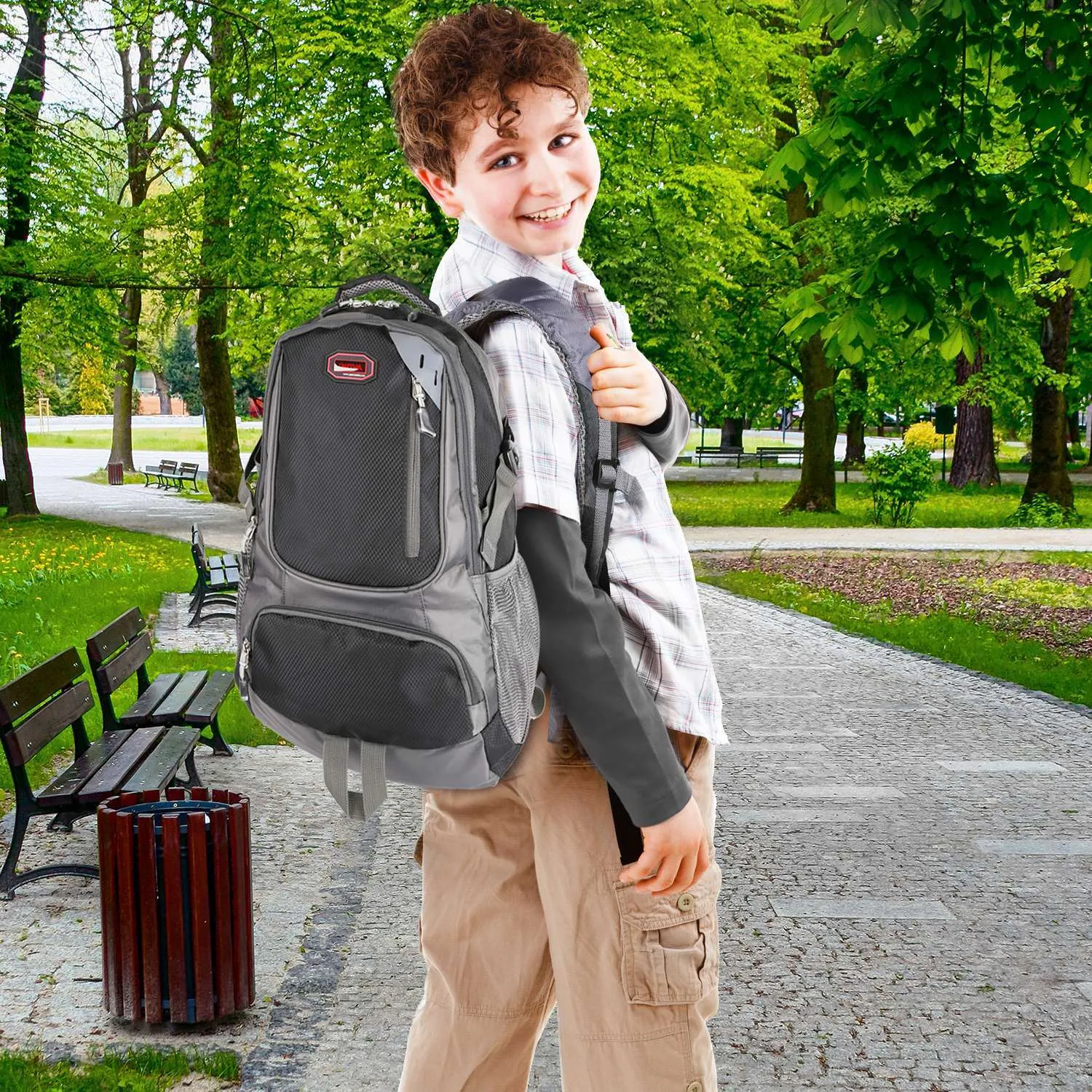 Unisex School Backpack Casual Travel Shoulder Bag