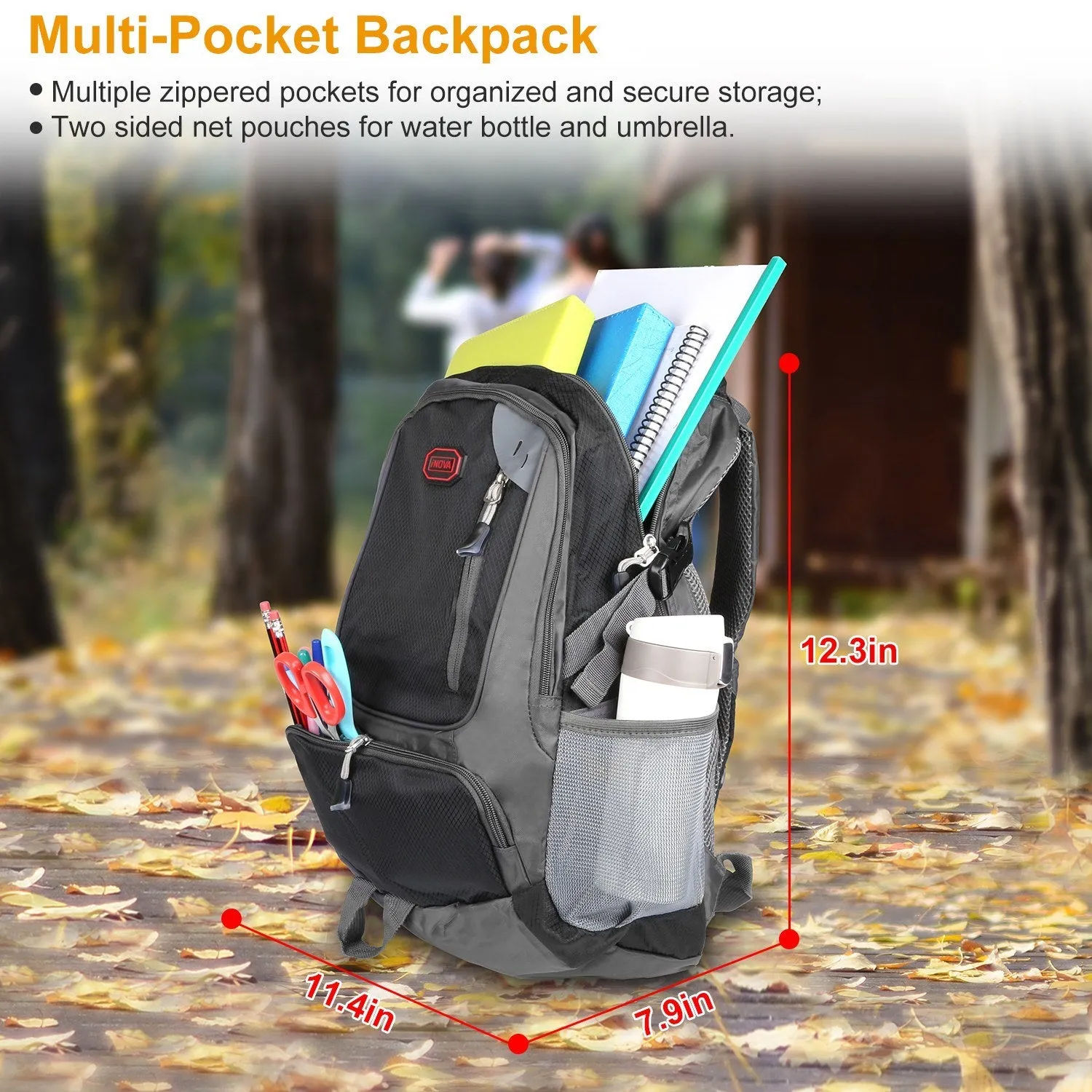 Unisex School Backpack Casual Travel Shoulder Bag