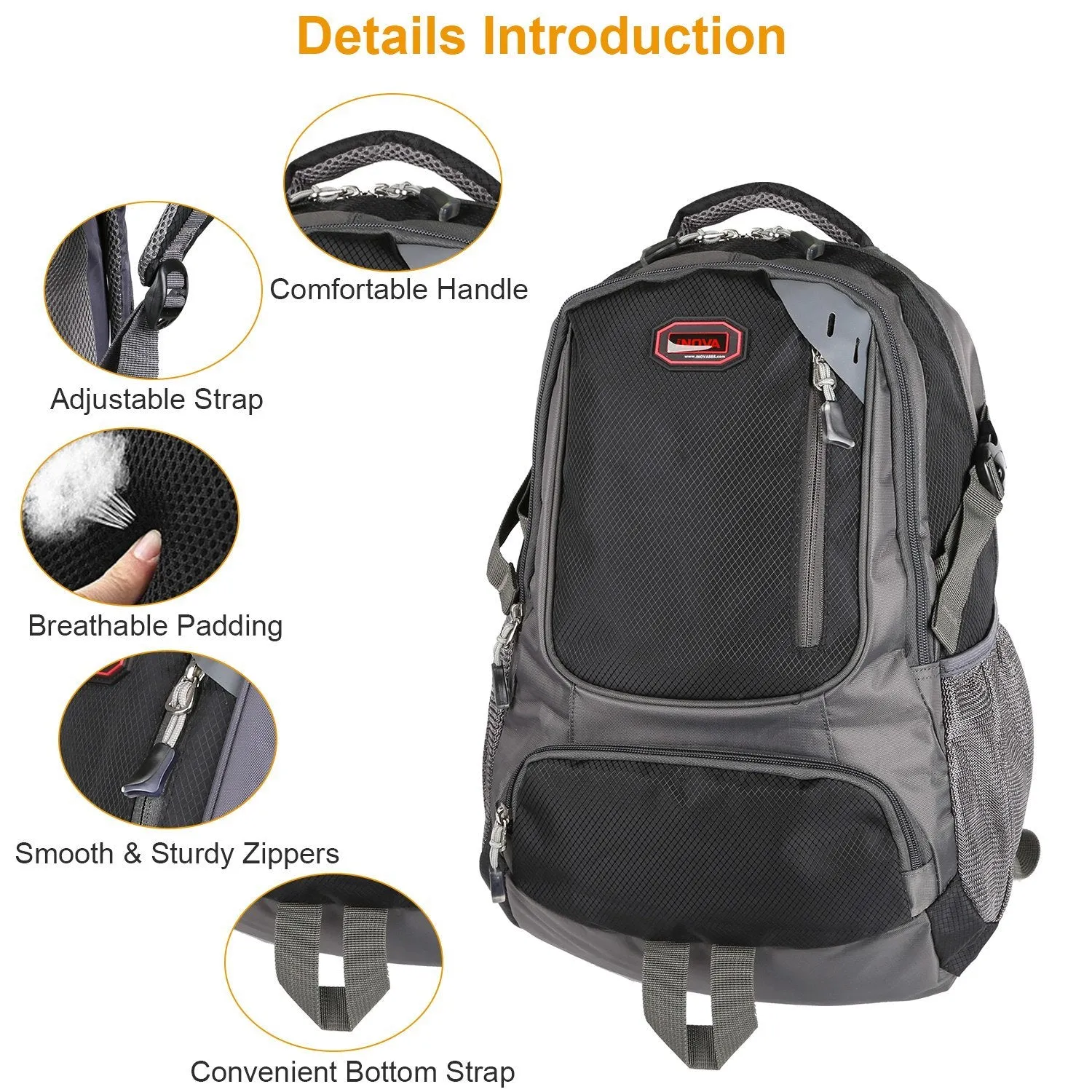 Unisex School Backpack Casual Travel Shoulder Bag
