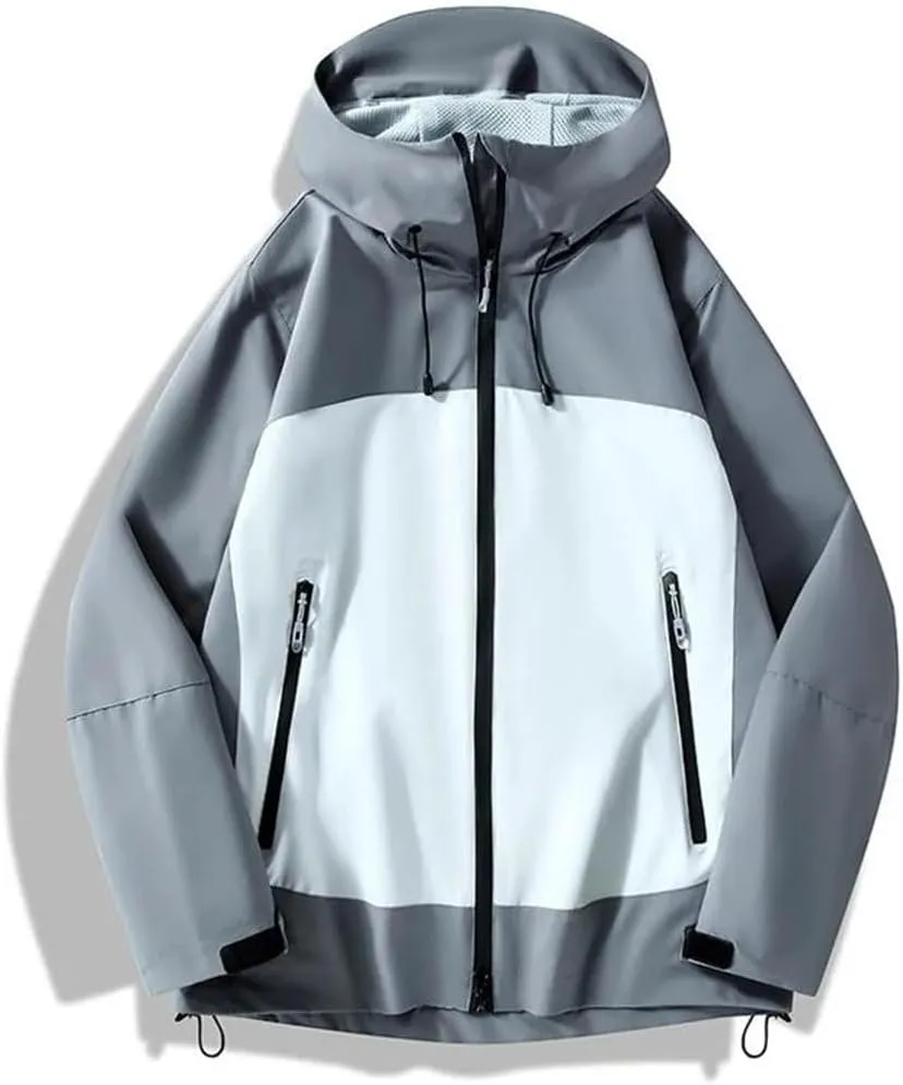 Unisex Waterproof Windbreaker Hiking Camping Climbing Trekking Hooded Jackets Sporty Rain Coat