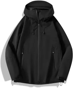 Unisex Waterproof Windbreaker Hiking Camping Climbing Trekking Hooded Jackets Sporty Rain Coat
