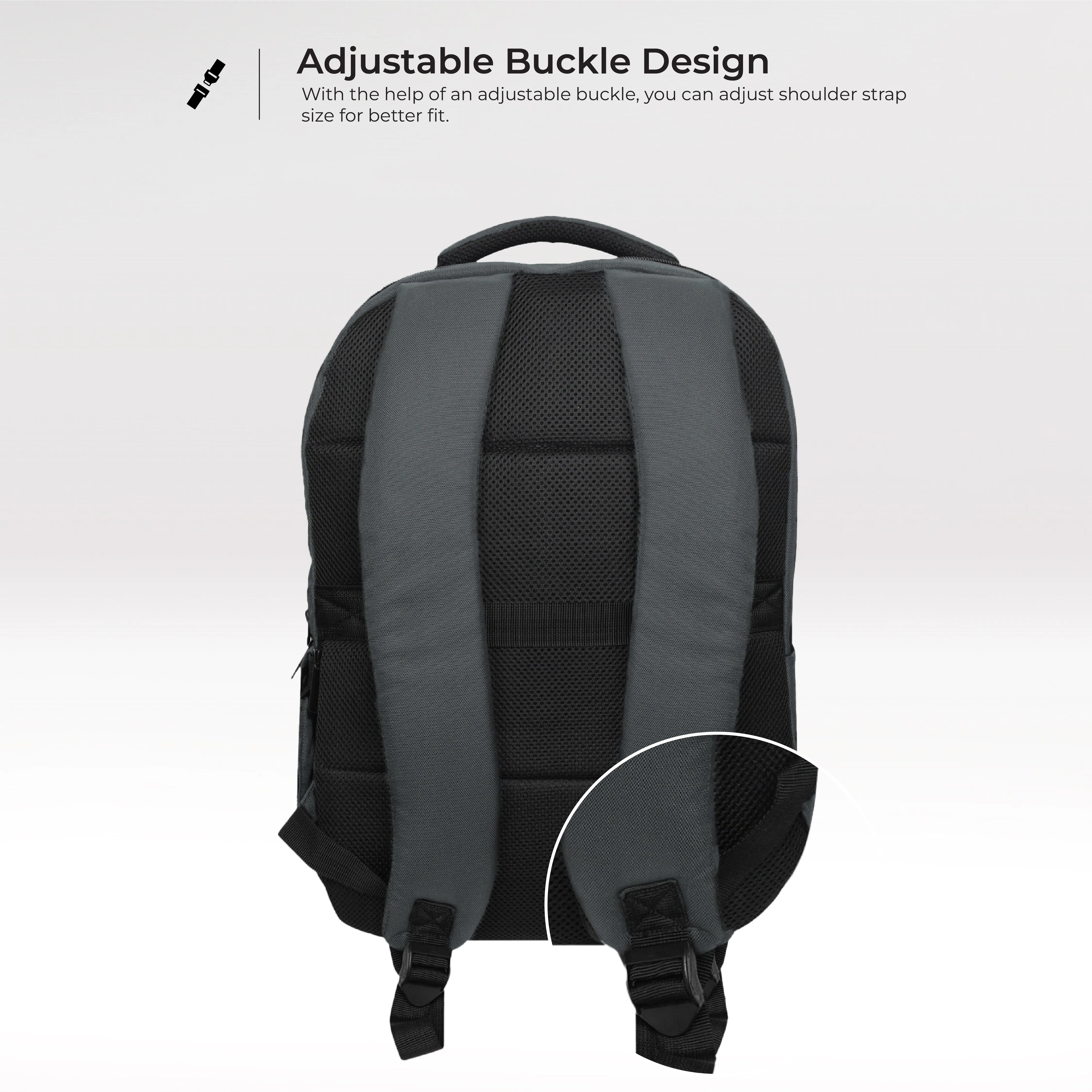 URBAN WOLF Business Casual 30L Dual Compartment Water Resistant Laptop Backpack (GREY)