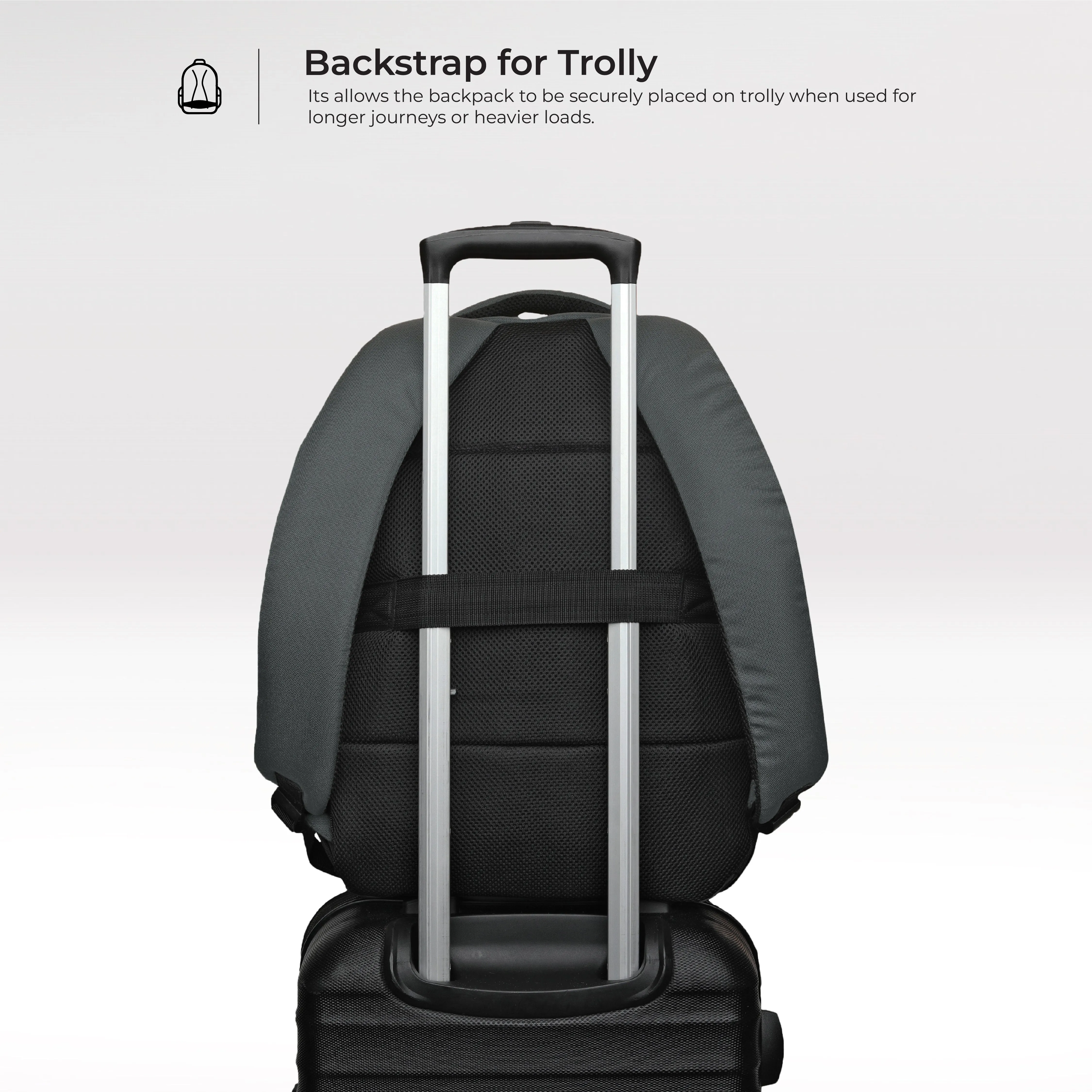 URBAN WOLF Business Casual 30L Dual Compartment Water Resistant Laptop Backpack (GREY)