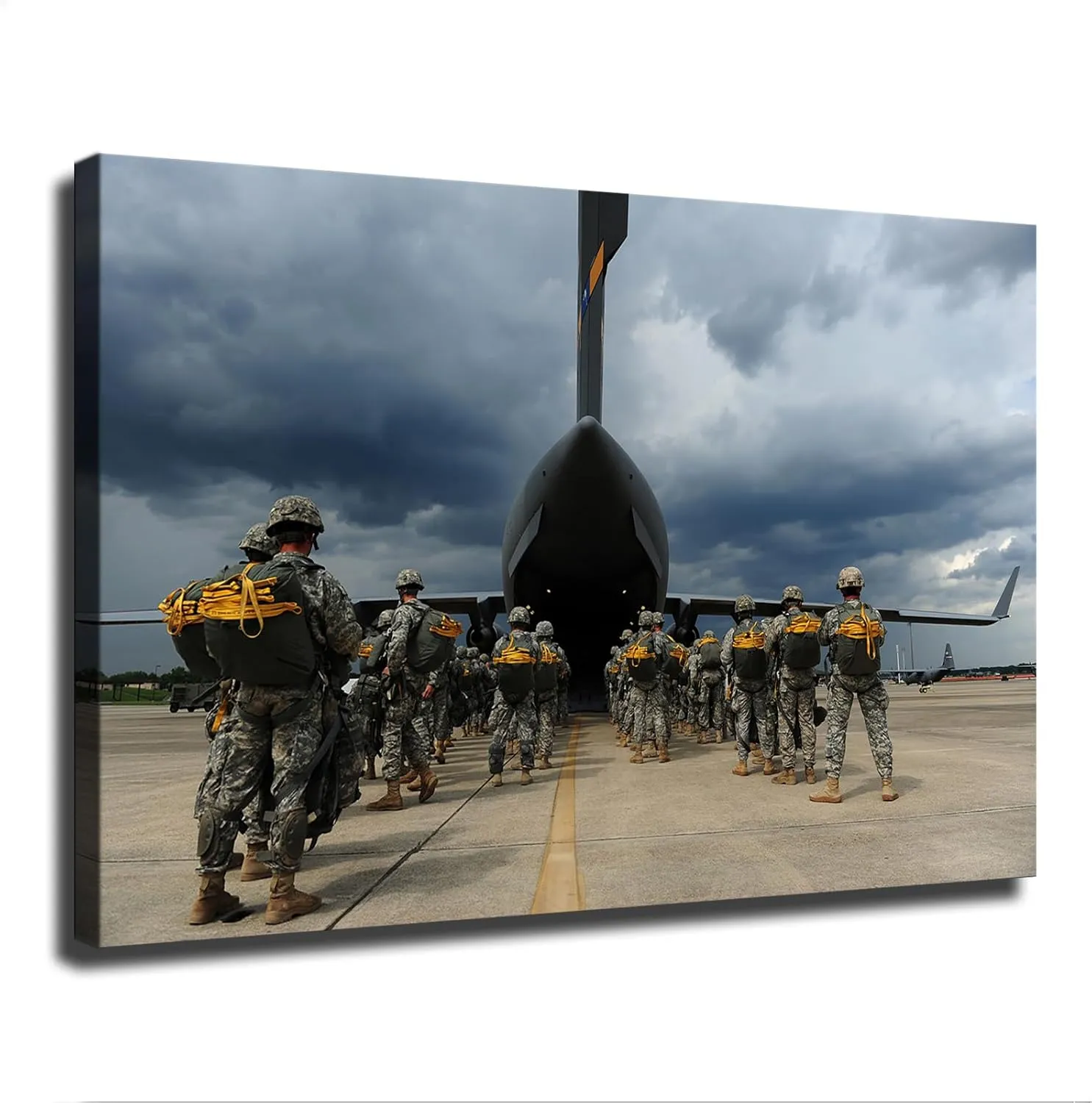 U.S. Army Paratroopers The 1st Brigade Combat Team, 82nd Airborne Division Canvas Poster Modern Aesthetic Picture Wall Art Home Office Decoration Painting Holiday Gift (Unframed,16×24inch)