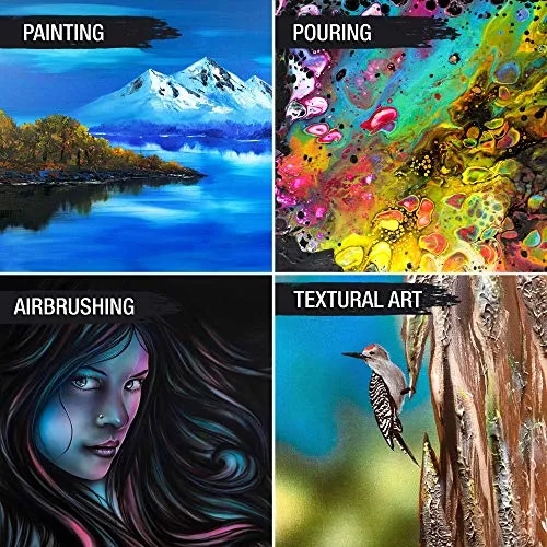 U.S. Art Supply 36 x 48 inch Gallery Depth 1-1/2" Profile Stretched Canvas, 2-Pack - 12-Ounce Acrylic Gesso Triple Primed, Professional Artist