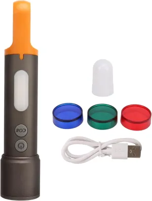 USB Rerechargeable Aluminum Alloy Flasheseslight with Concentration and Zoomable Feature