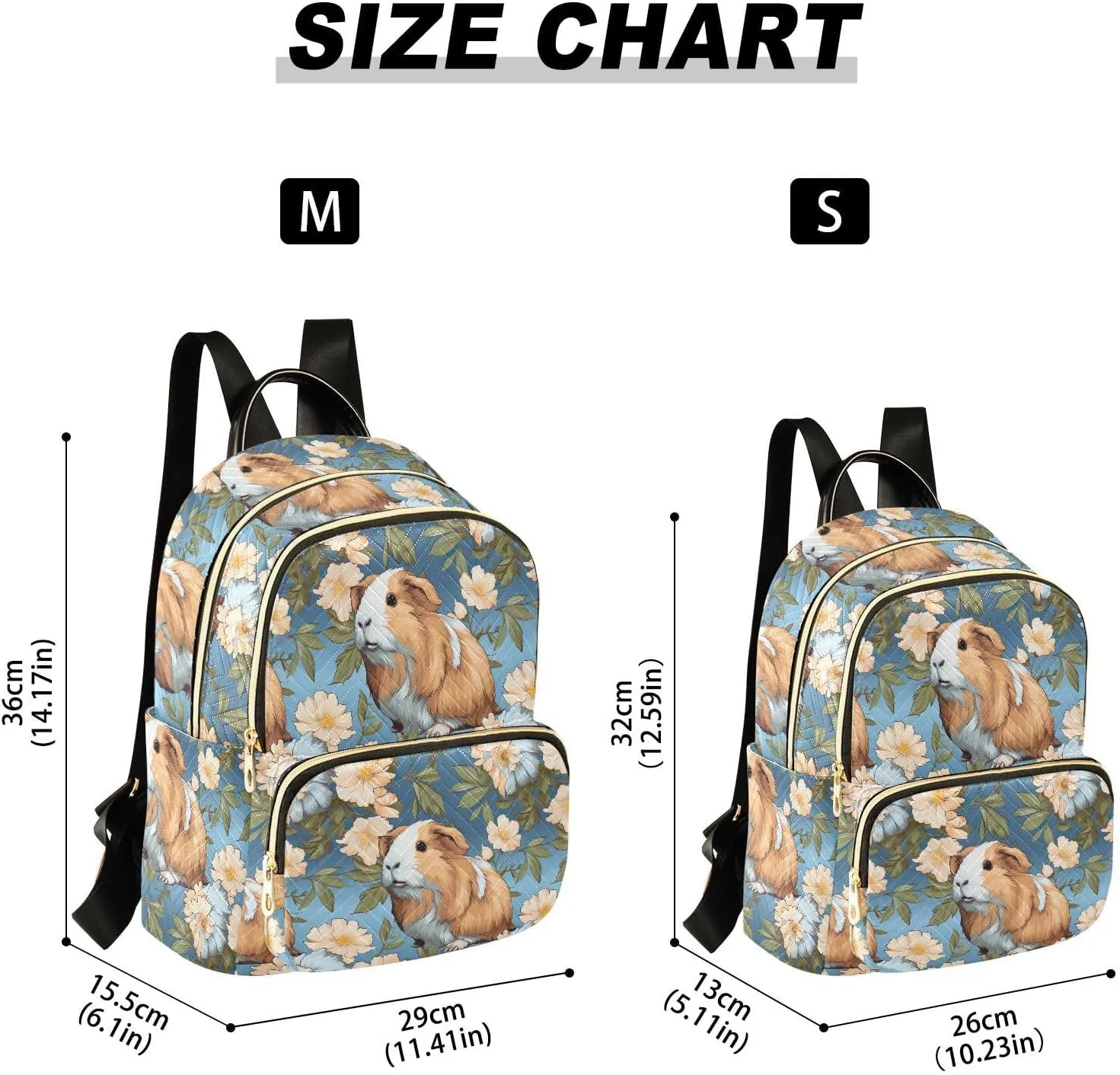 Ute Guinea Pig Animal Daisy Backpack for Women Fashion Shoulder Bags Small Casual Daypack Travel Bag S 202a5238c