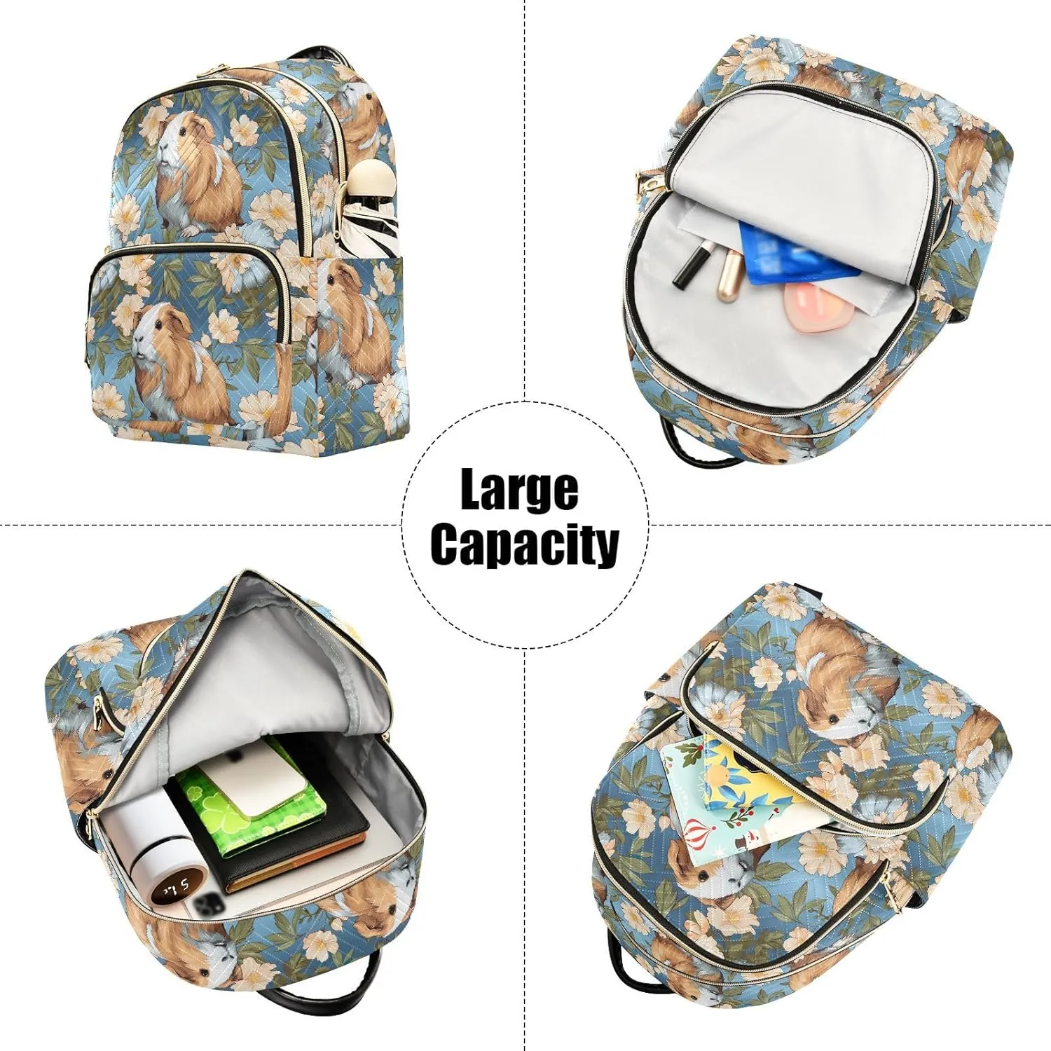 Ute Guinea Pig Animal Daisy Backpack for Women Fashion Shoulder Bags Small Casual Daypack Travel Bag S 202a5238c