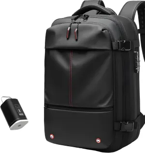Vacpack, Vacuum Backpack, Carry On Airback Backpack, 60L Expandable Travel Airbag with Vacuum Seal Compression, Water Resistant, TSA Anti-Theft (Electric Air Pump Included)