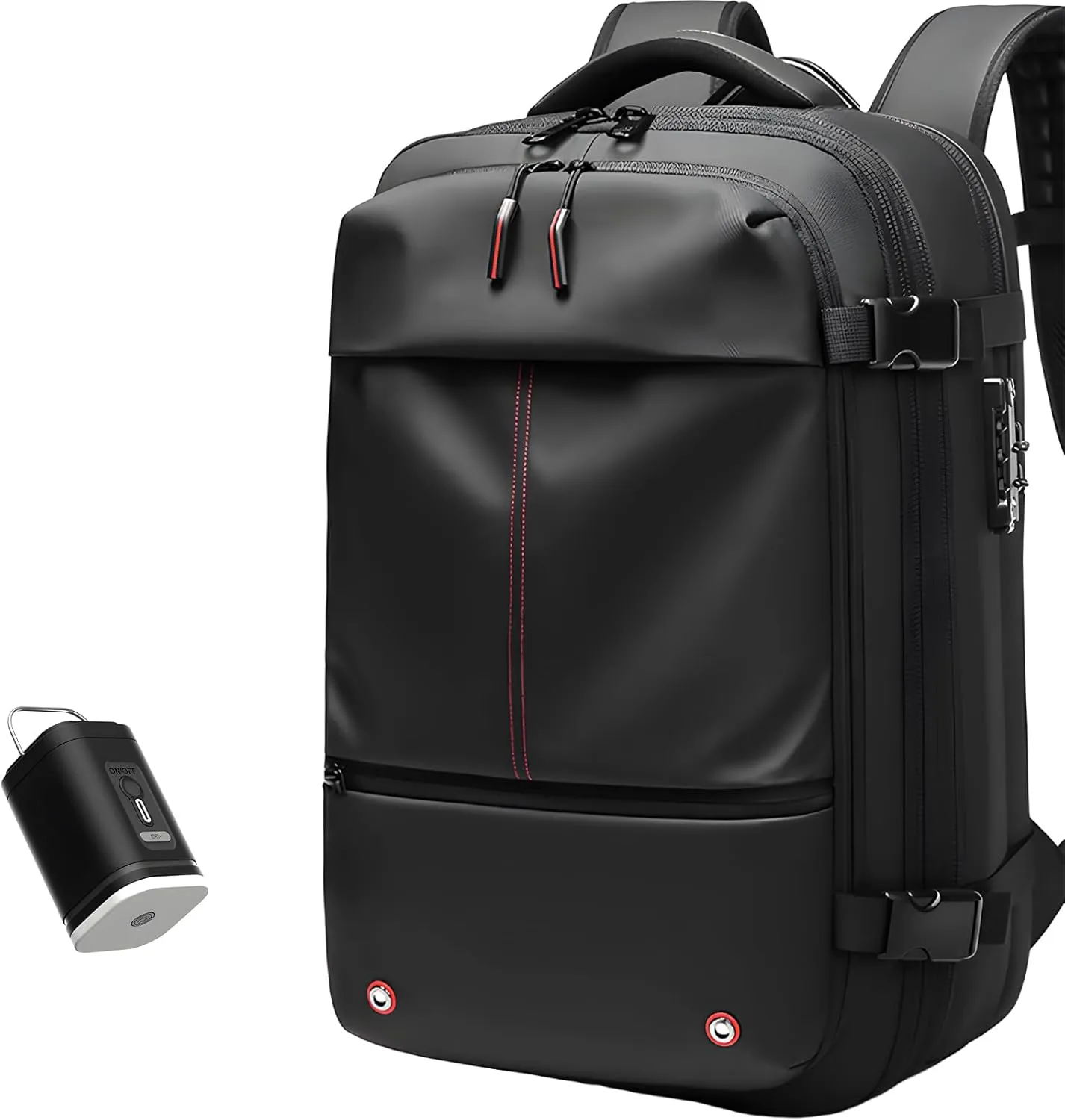Vacpack, Vacuum Backpack, Carry On Airback Backpack, 60L Expandable Travel Airbag with Vacuum Seal Compression, Water Resistant, TSA Anti-Theft (Electric Air Pump Included)