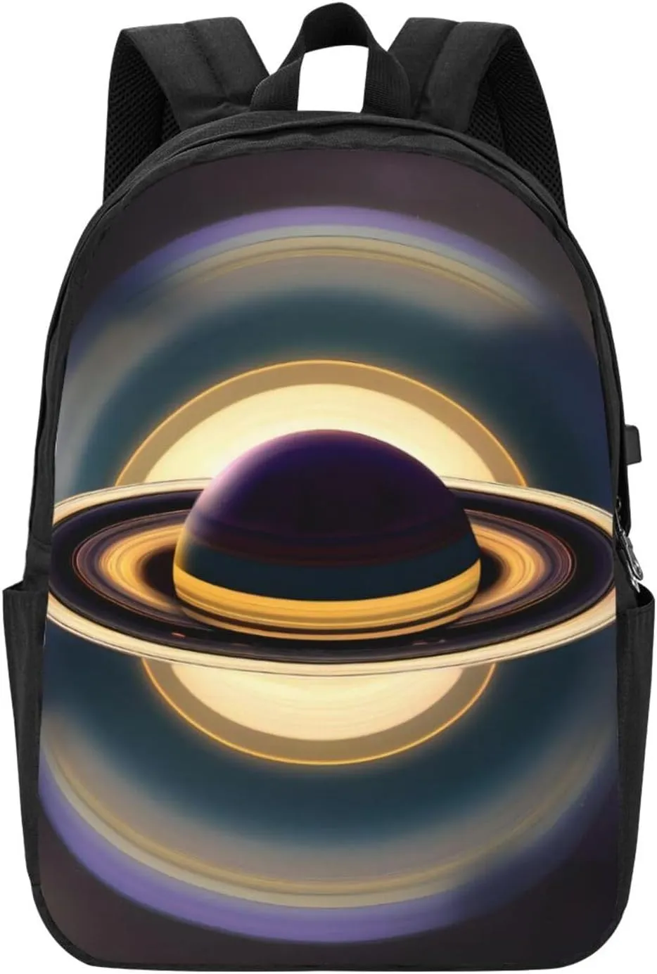 vacsAX Durable Ergonomic Backpack With - Large Capacity With USB Ports - Perfect For Women Men Beautiful Saturn