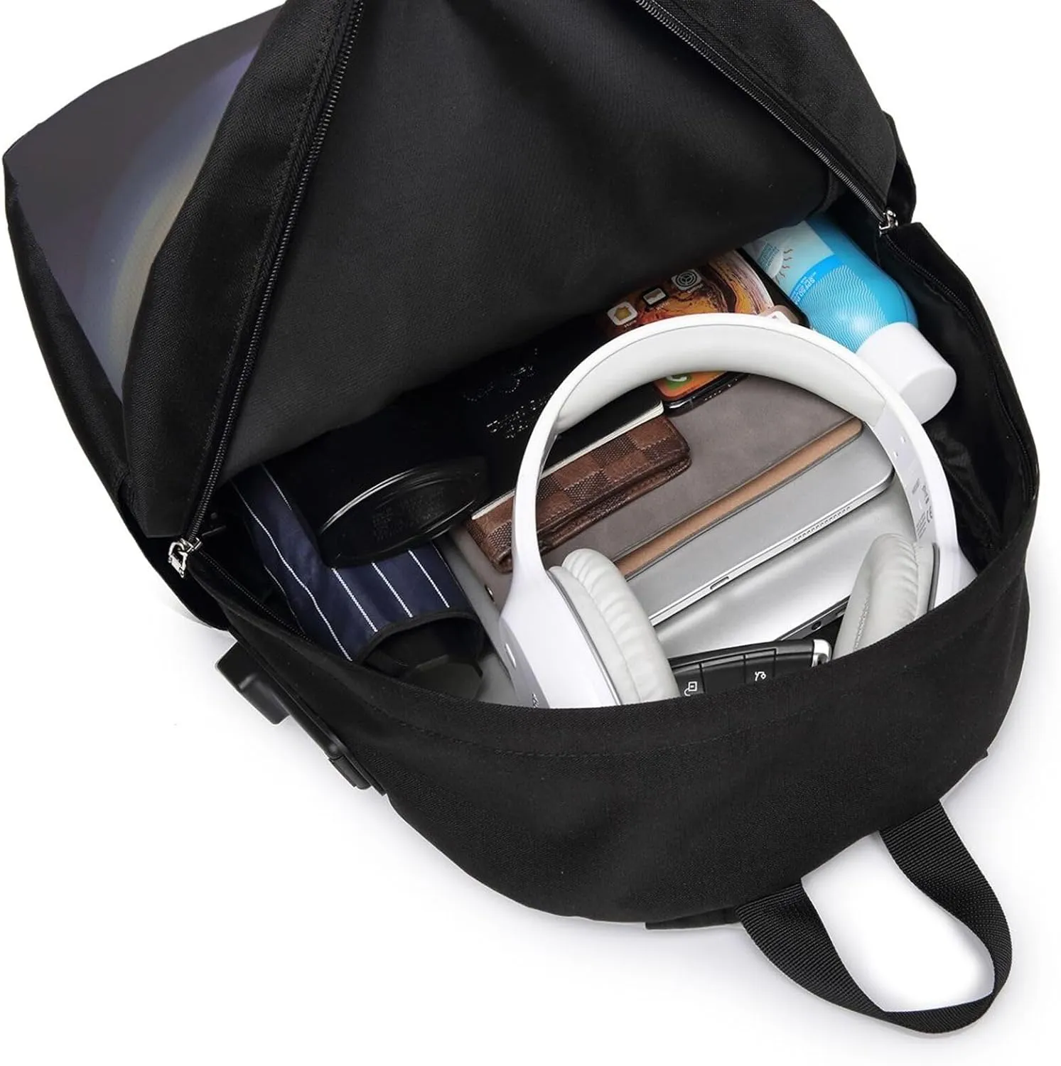 vacsAX Durable Ergonomic Backpack With - Large Capacity With USB Ports - Perfect For Women Men Beautiful Saturn
