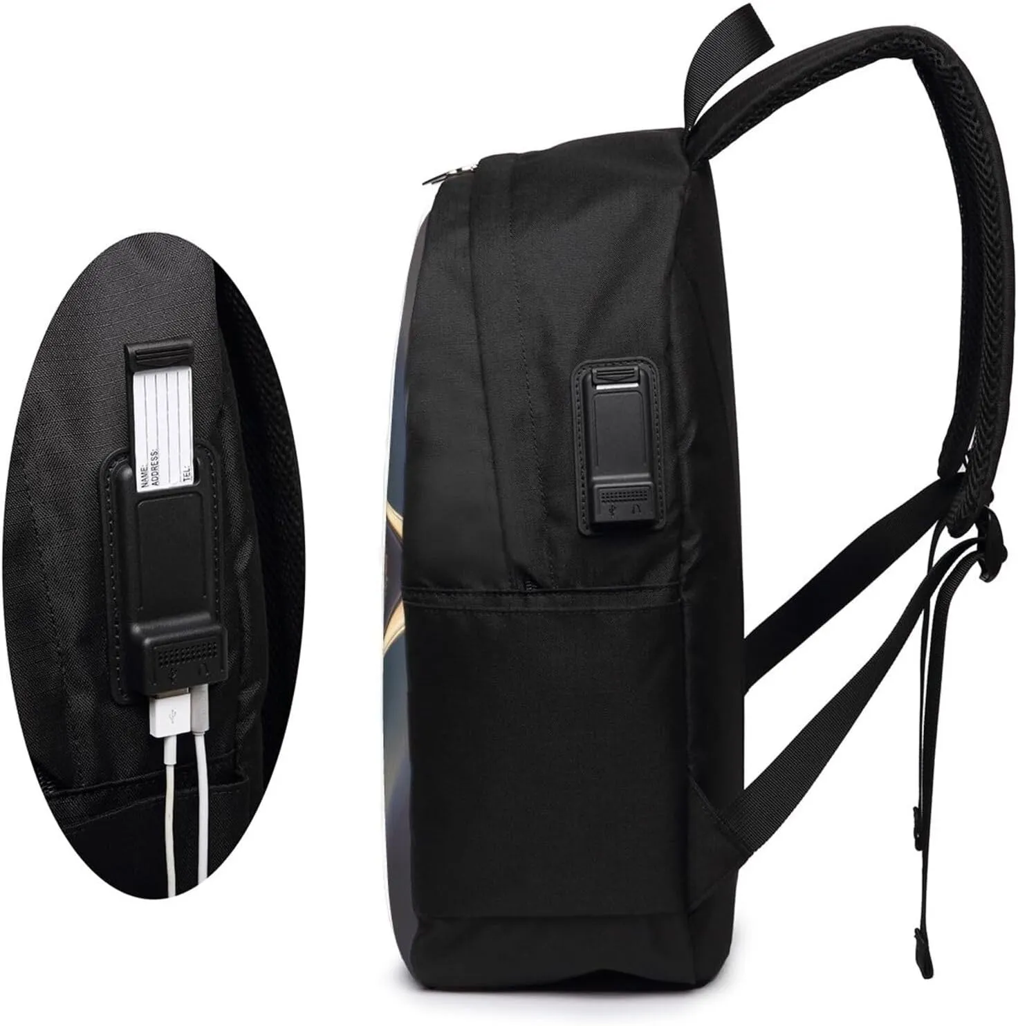 vacsAX Durable Ergonomic Backpack With - Large Capacity With USB Ports - Perfect For Women Men Beautiful Saturn