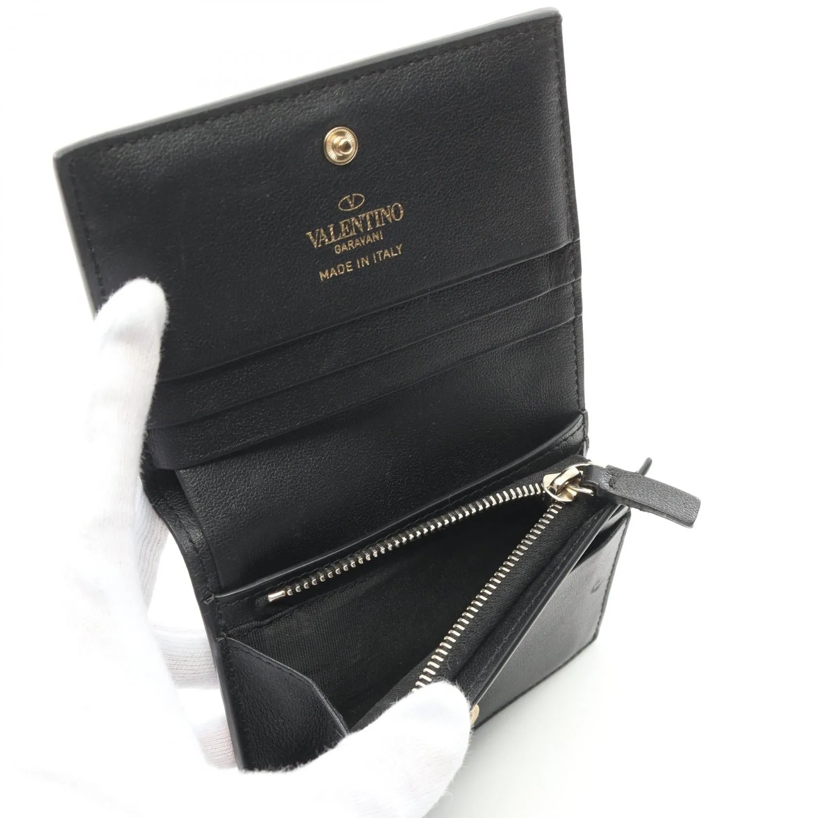 Valentino Garavani Rockstud Leather Wallet
