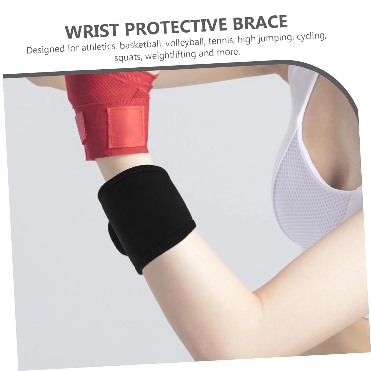 VALICLUD Sports Wrist Protector Adjustable Fitness Wrist Support Brace for Workout Breathable Comfortable for Men and Women Durable Skin Friendly Design