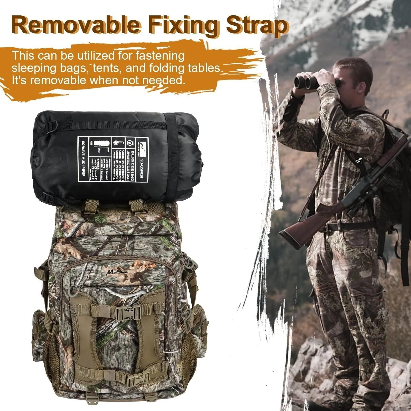 Versatile Hunting Backpack with Rifle & Bow Carrying Options