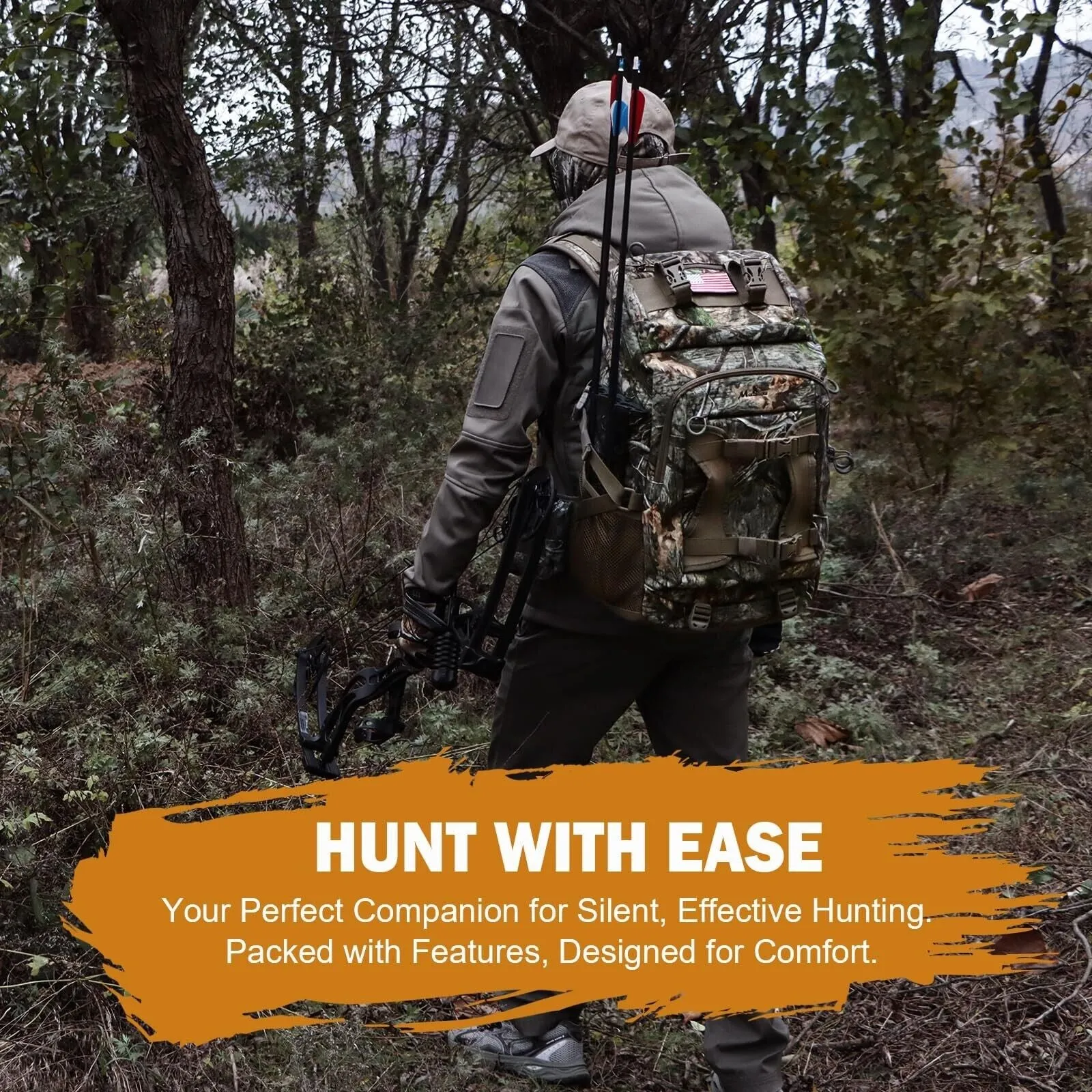 Versatile Hunting Backpack with Rifle & Bow Carrying Options