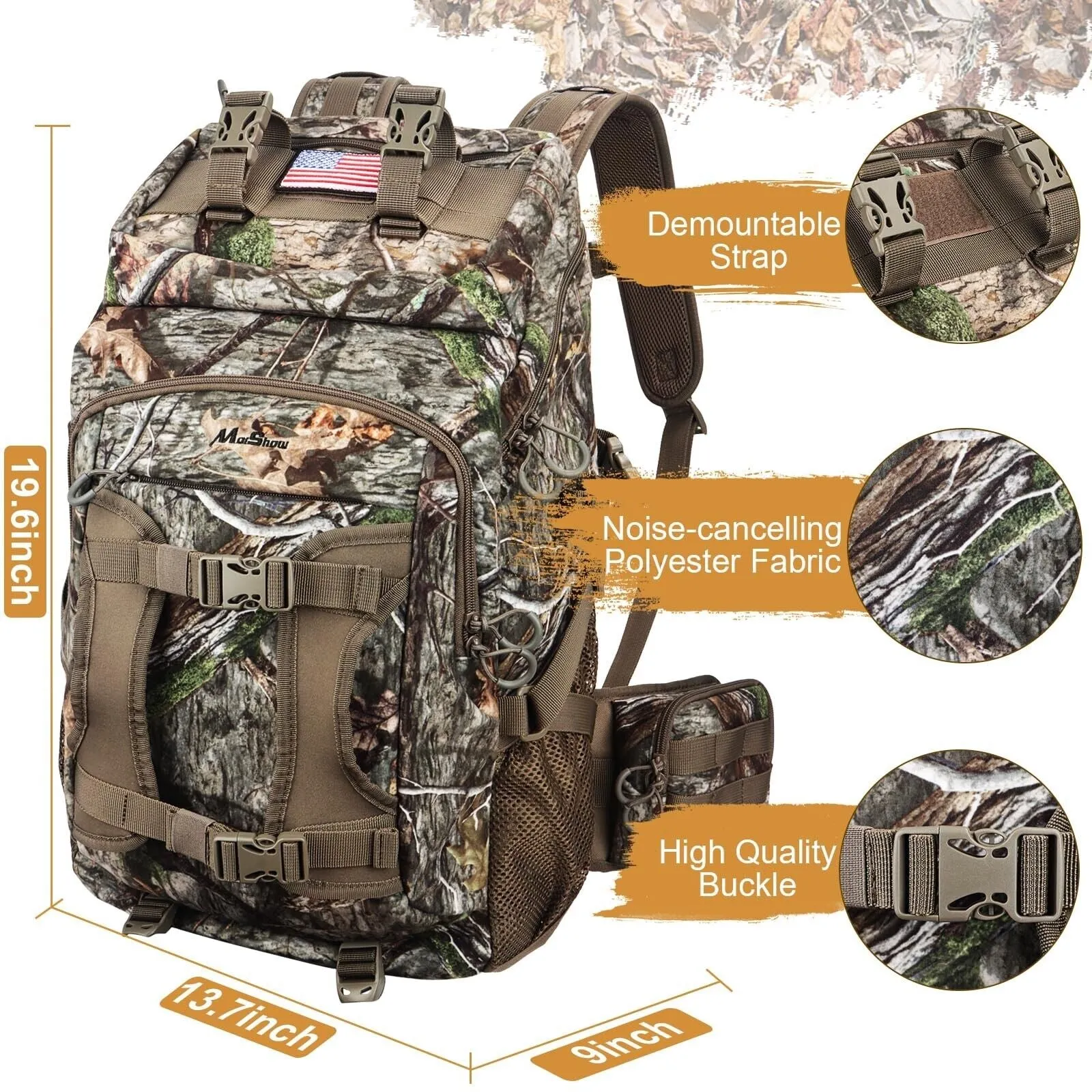 Versatile Hunting Backpack with Rifle & Bow Carrying Options