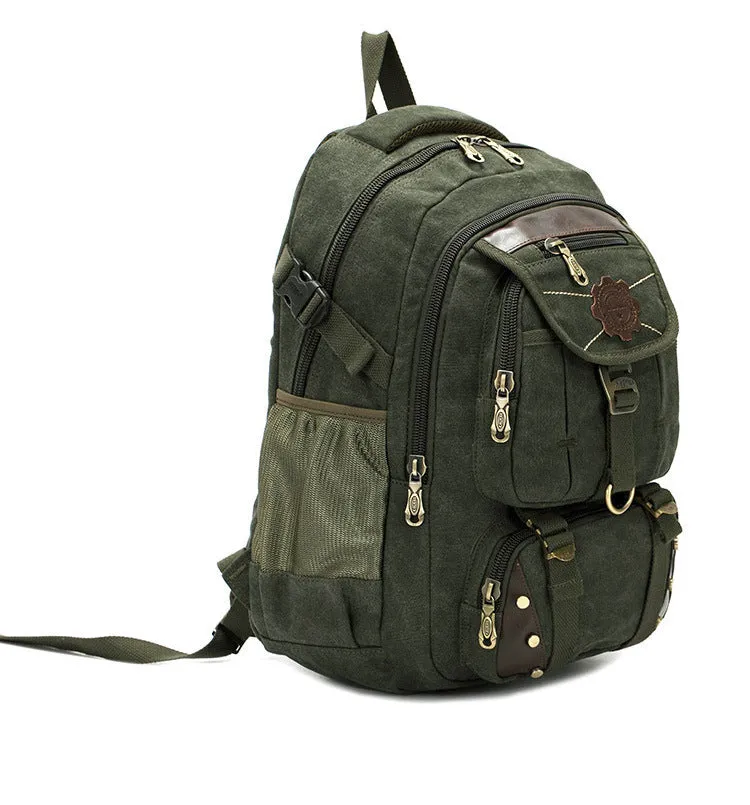 Versatile Unisex Hiking Backpack with Zippered Compartments FJ33