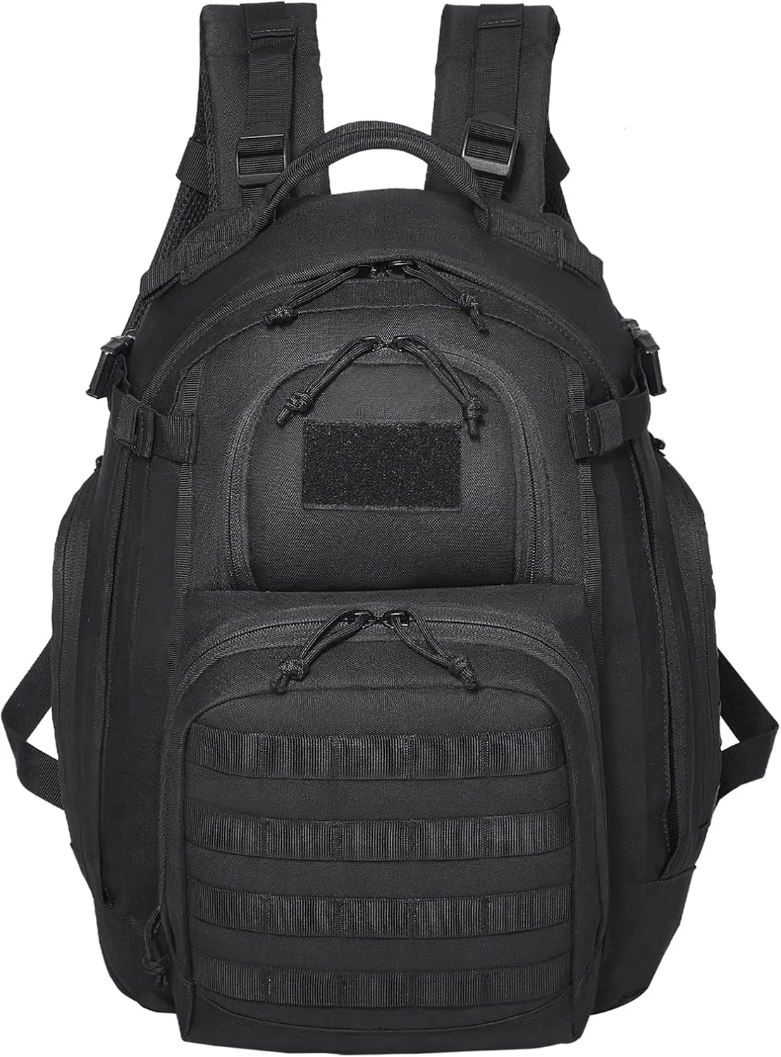VEVOR Tactical Pack, 25L Military Tactical Pack with Molle Design & Sponge Pad, Army Assault Pack Bag for Men and Women, Range Gear Pack Bag for Outdoor Adventure, Hiking, Hunting, Black