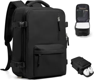 VGCUB Travel Backpack for Women Men for Spirit Airlines Personal Item Bag 18x14x8 Inches Laptop College Backpack,Waterproof Carry on Flight Approved Work Backpack Mochila de Viaje,Black