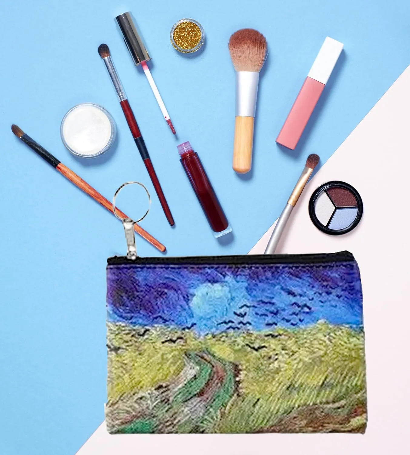 Vincent Van Gogh Vinyl Wallet Coin Purse (Wheatfield with Crows)