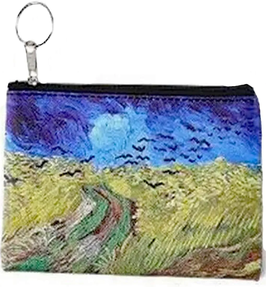 Vincent Van Gogh Vinyl Wallet Coin Purse (Wheatfield with Crows)