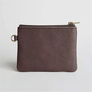 Vintage Casual Leather Wallet Men's Short Money Bag Layer Cowhide Zip Small Storage Bag