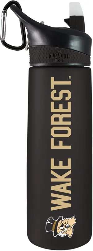 Wake Forest Demon Deacons Tritan Plastic Frosted Sport Bottle, Design-1 - Black