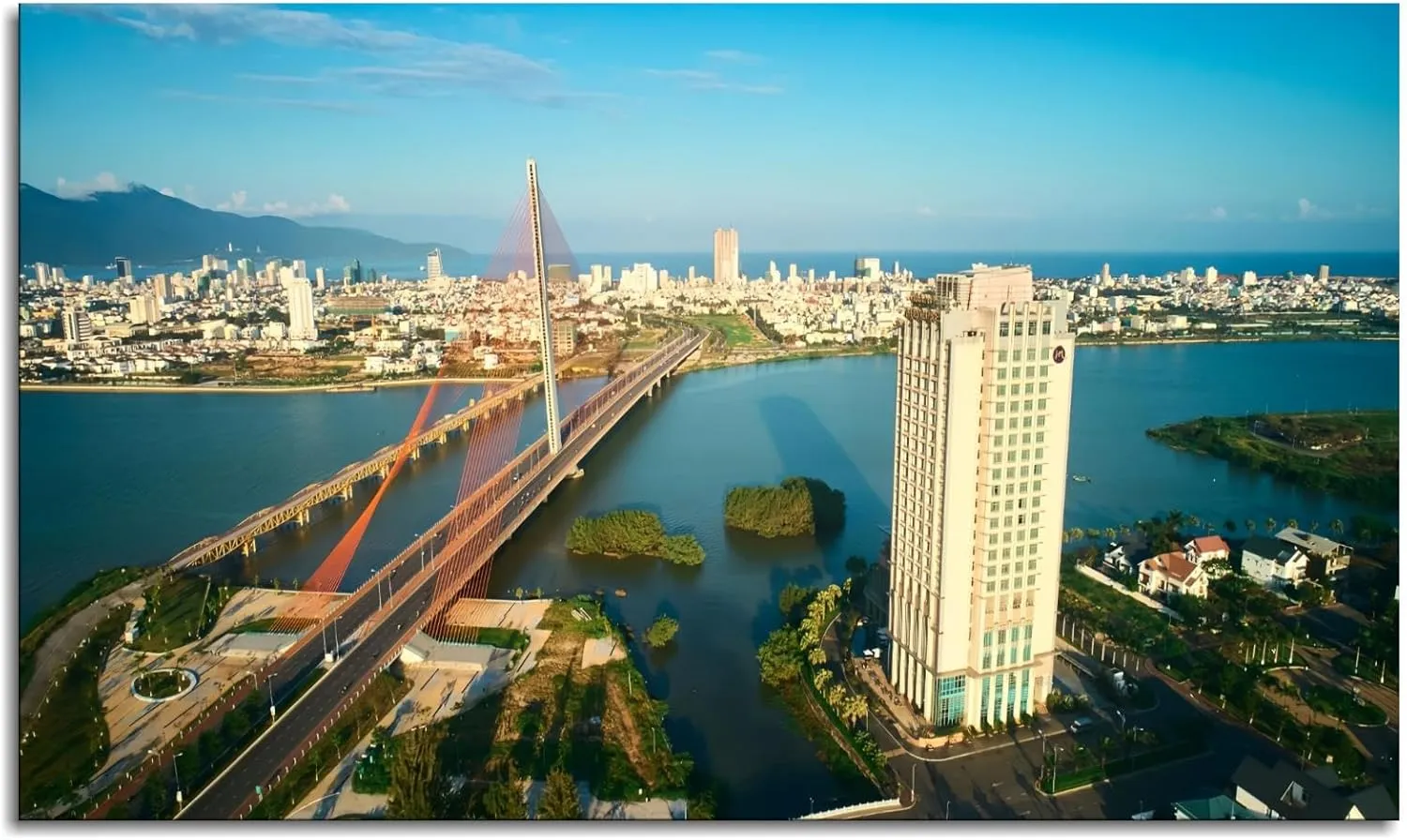 Wall Art Da Nang Vietnam Canvas Poster Prints Pictures Decor For Home Living room Bedroom Office Noframed 42"x24"