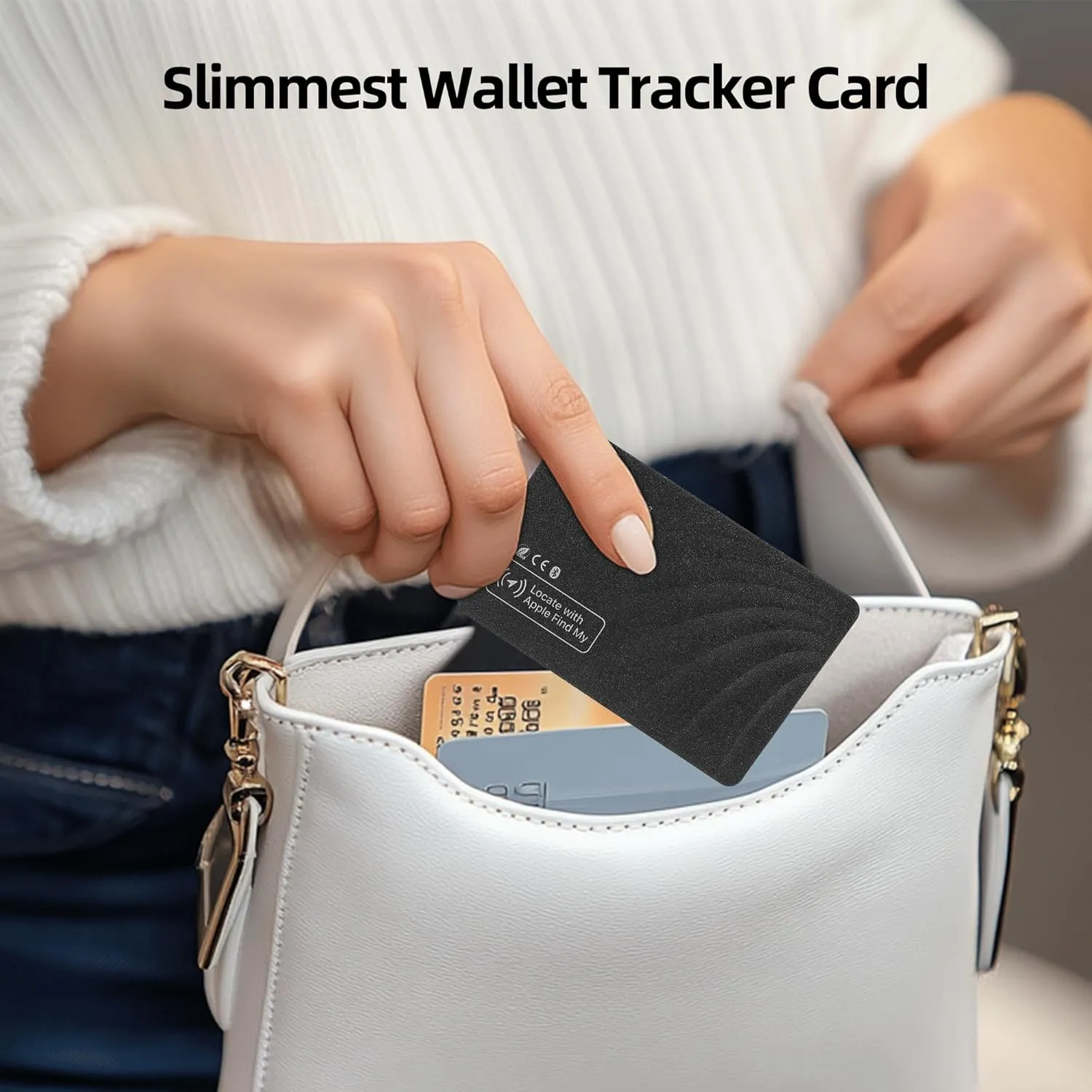 Wallet Tracker Card Jocular Wallet Tracker Finder Work with Apple Find My (iOS Only) GPS Smart Card Tracker 2mm Thickness, IP68 Waterproof, 5-Year Battery Life for Wallet,Bag,Purse, Passport,etc