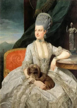 WALLKiART Abstract Painting Posters Art Prints Canvas Painting Artwork Marie Christina V Austria by Johan Zoffany Prints on Canvas for Home Decor 60x90cm