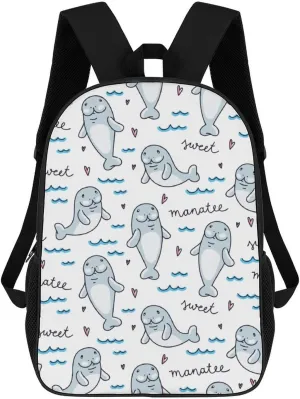 Walrus Animal Ocean Pattern Backpack for Worker Business Hiking Travel Bag Shoulders Bag