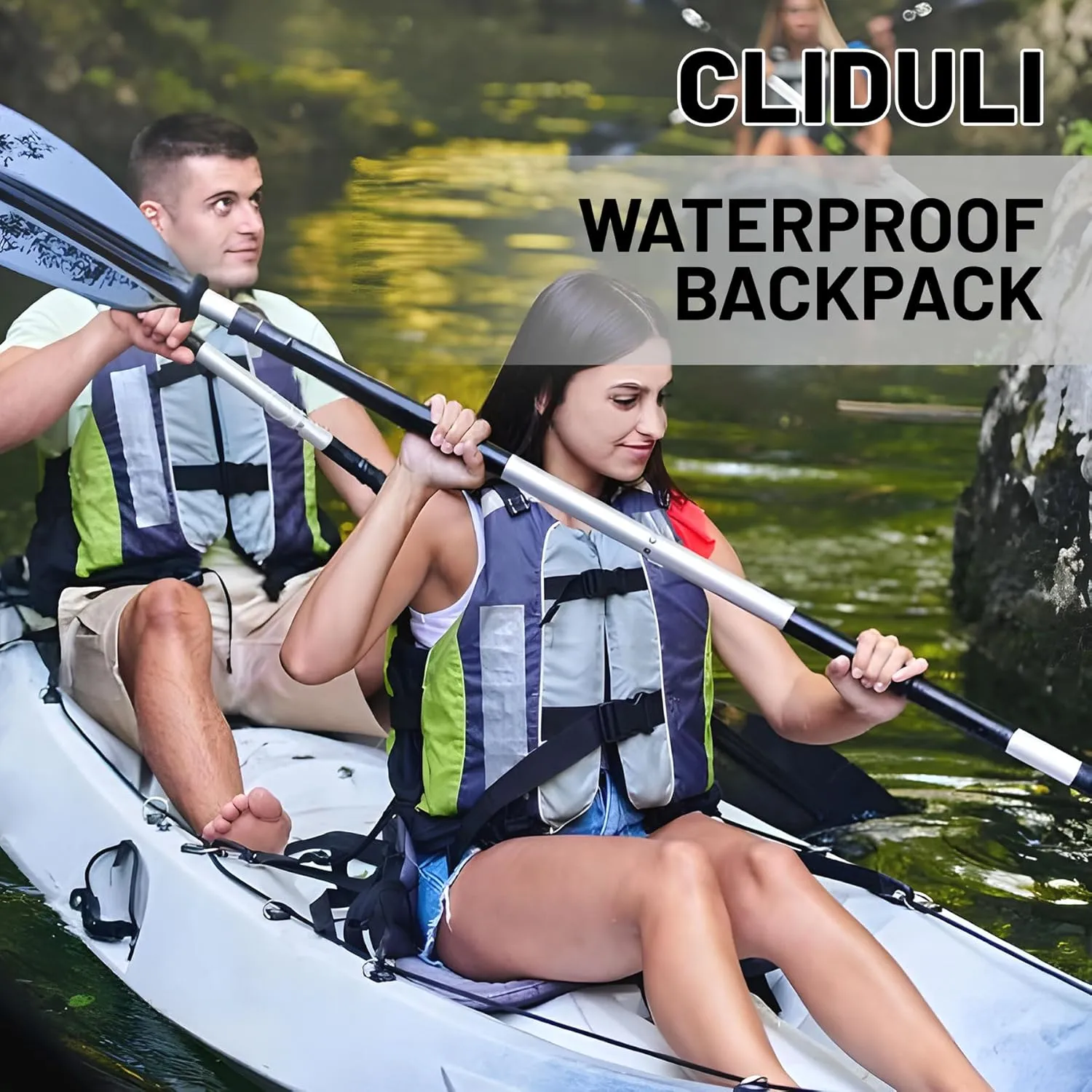 Waterproof Dry Bag,Roll Top Summer Ocean Coastal Beach Sea Waves Waterproof Backpack 5L/10L/20L Floating and Lightweight Bags for Kayaking, Boating, Swimming and Camping with Waterproof Phone Case