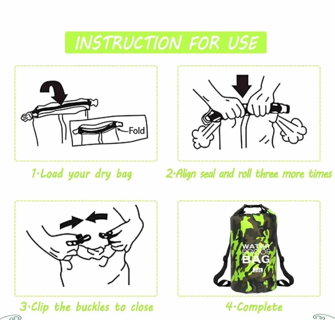 WATERPROOF DUFFEL BAG 15L (green)