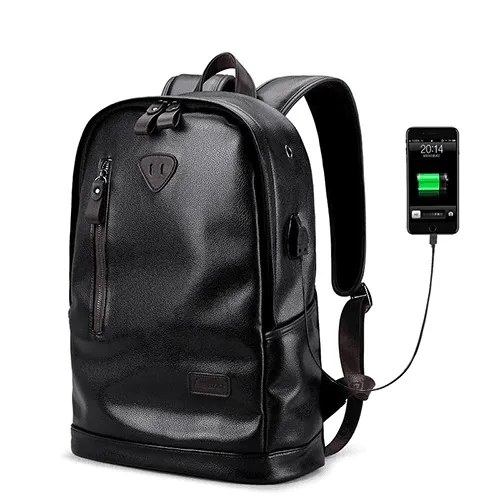 Waterproof Leather Backpack for Man