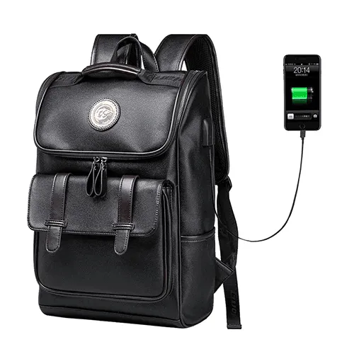 Waterproof Leather Backpack for Man