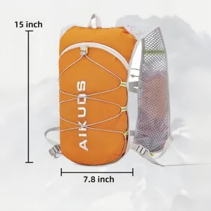 Waterproof Sports Backpack with Bladder for Trail Running, Cycling, Marathon, Outdoor Hiking, and Mountaineering (Grey)