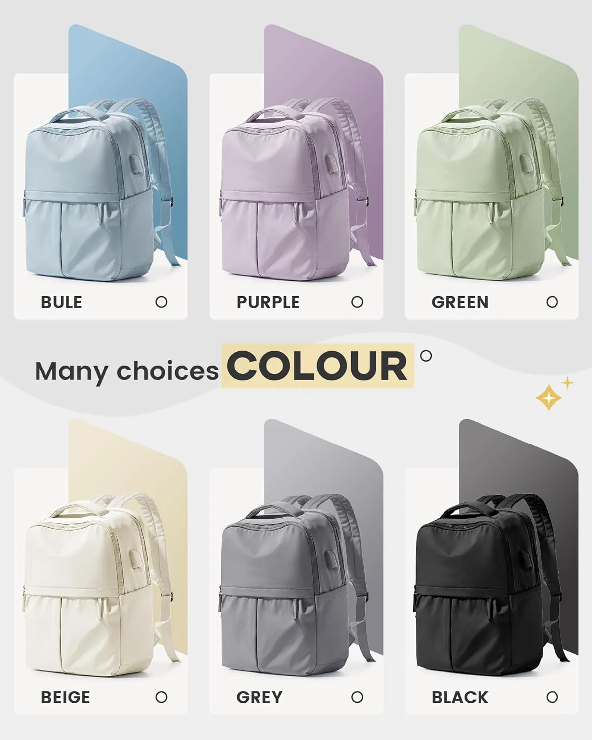 wepadre Beige Laptop Backpack For Women - Travel & Gym Aesthetic College Backpack With Laptop Compartment