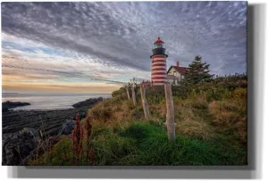 'West Quoddy Head Light Station' by Rick Berk Canvas Wall Art, 18" x 12"
