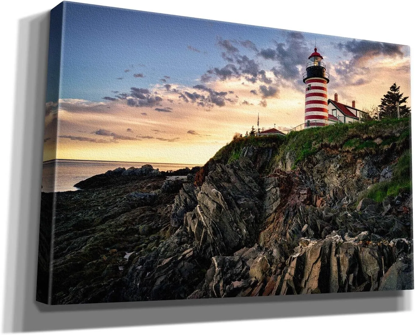 'West Quoddy Head Twilight' by Rick Berk Canvas Wall Art, 18" x 12"