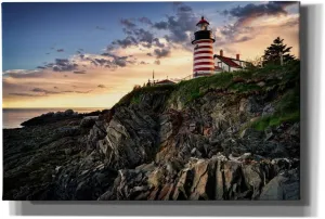 'West Quoddy Head Twilight' by Rick Berk Canvas Wall Art, 18" x 12"