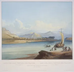 WGZGEFLEB Famous Painting Art Print Images Wall Pictures Camp of the Gros Ventres of the Prairies on the Upper Missouri by Karl Bodmer Abstract Art Picture for Home Decor 60x90cm
