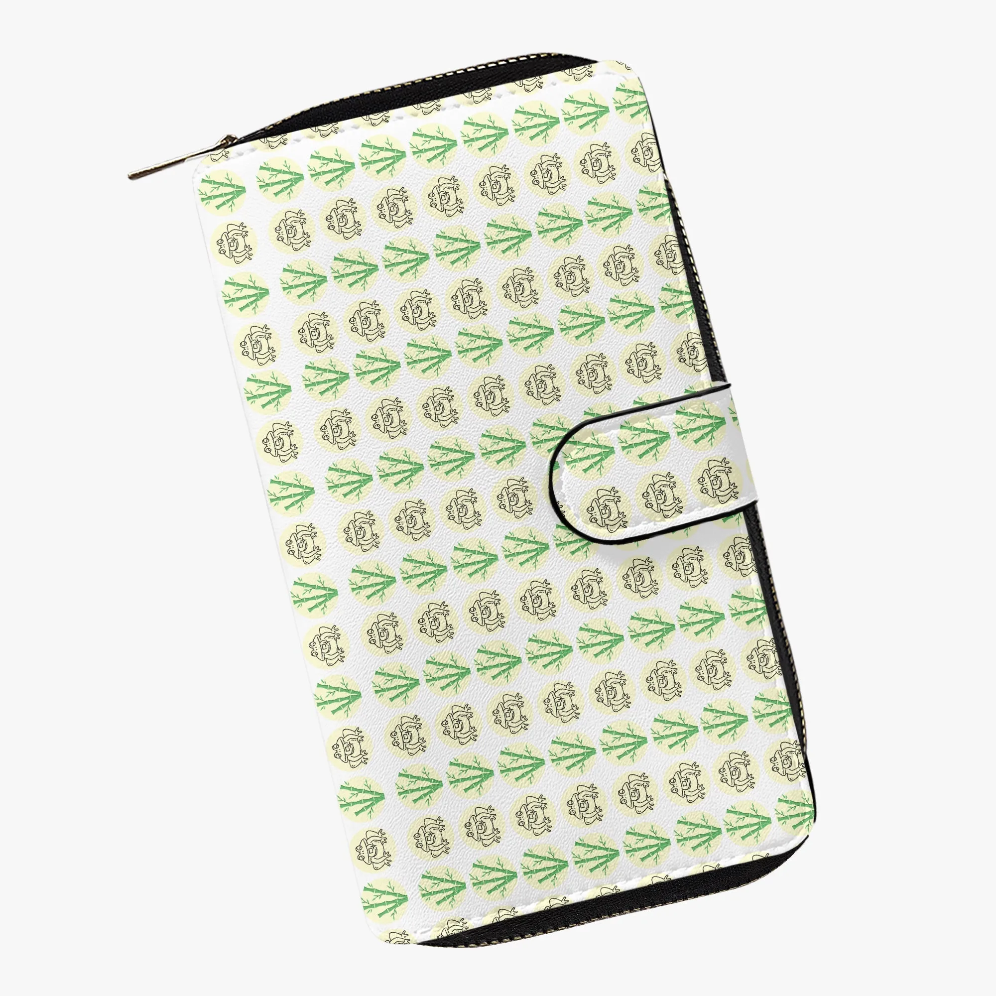 White Fengshui Money Frog Long Flap Wallet