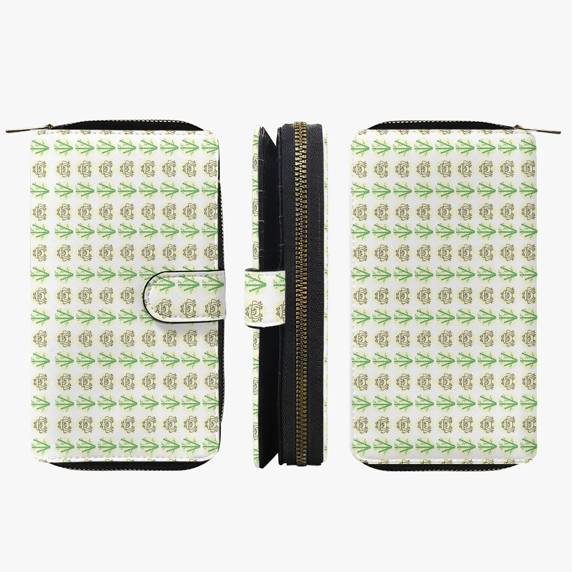 White Fengshui Money Frog Long Flap Wallet